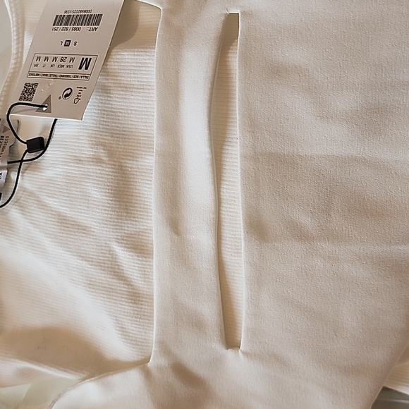 NWT Zara Ballon Sleeve Cropped Blouse, Size M - Picture 6 of 9